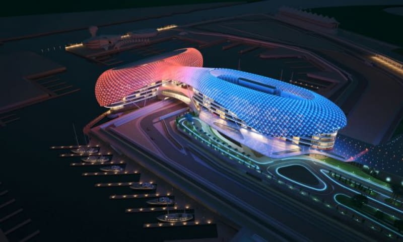 Yas Marina Hotel w ZEA, Asymptote Architecture Yas Marina Hotel w ZEA, Asymptote Architecture