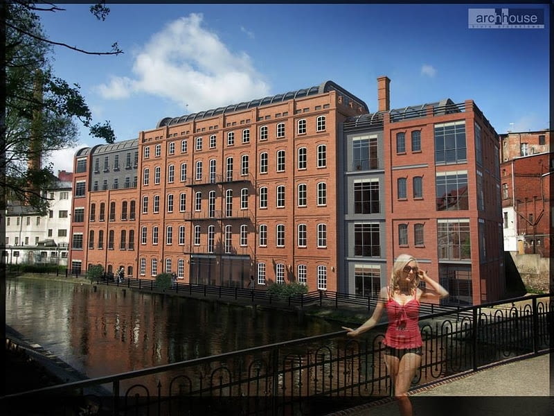 Wizualizacja hotelu firmy Archhouse 23.09.2013 Bydgoszcz , Wyspa Mlynska . Budynek dawnego Pralchemu w ktorym powstanie hotel sieci Hilton . Fot. Lukasz Nowaczyk / Agencja Gazeta SLOWA KLUCZOWE: bydgoszcz pralchem farbiarnia hotel hilton remont wyspa mlynska budowa deweloper