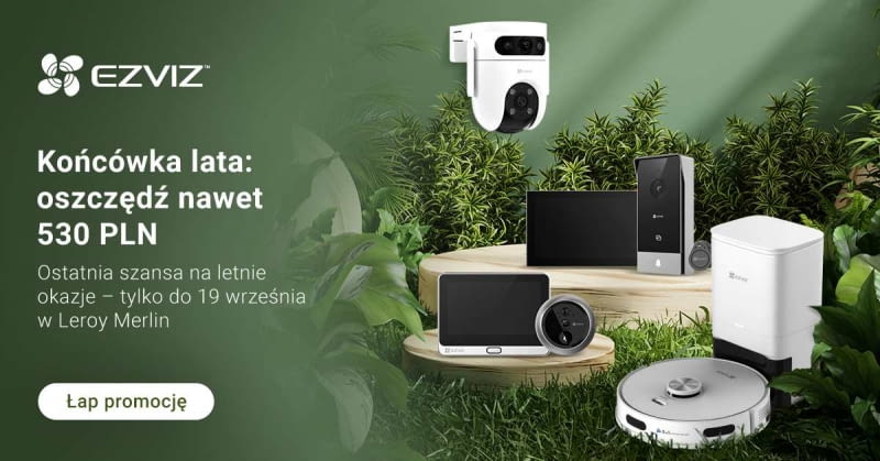 EZVIZ: Wielka wyprzedaż w Leroy Merlin – obniżki aż do 530 zł EZVIZ: Wielka wyprzedaż w Leroy Merlin – obniżki aż do 530 zł