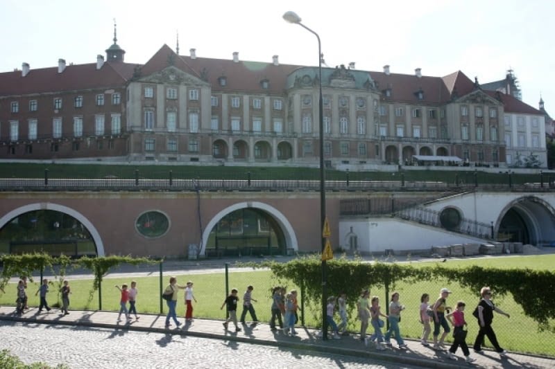Wschodnia fasada Zamku Królewskiego nad Arkadami Kubickiego Arkady Kubickiego