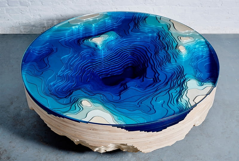 Stoły inspirowane głębią oceanu Stoły inspirowane głębią oceanu