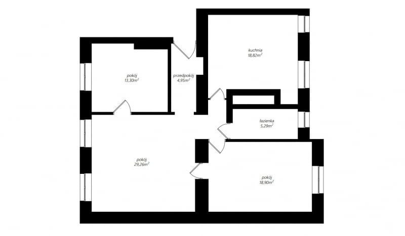 Pierwotny plan mieszkania Pierwotny plan mieszkania