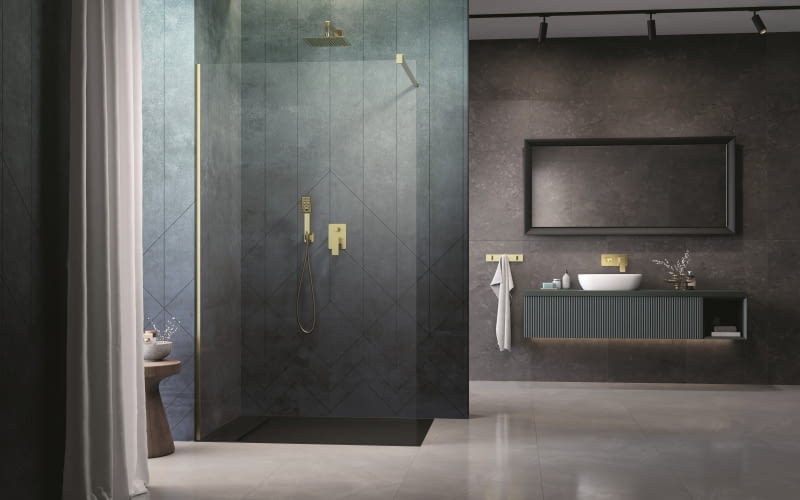 Radaway Nes Brushed Gold Walk-in II