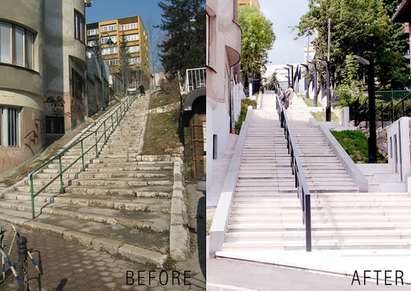 Schody Kaptol w Sarajewie - przykład udanej interwencji architektonicznej w przestrzeni miejskiej Schody Kaptol w Sarajewie - przykład udanej interwencji architektonicznej w przestrzeni miejskiej
