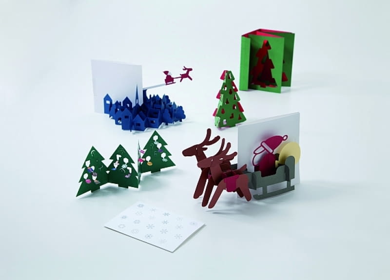 Kartki pop-up - 29 zł. MUJI, święta z MUJI, świąteczne dekoracje, świąteczne dodatki, proste dodatki