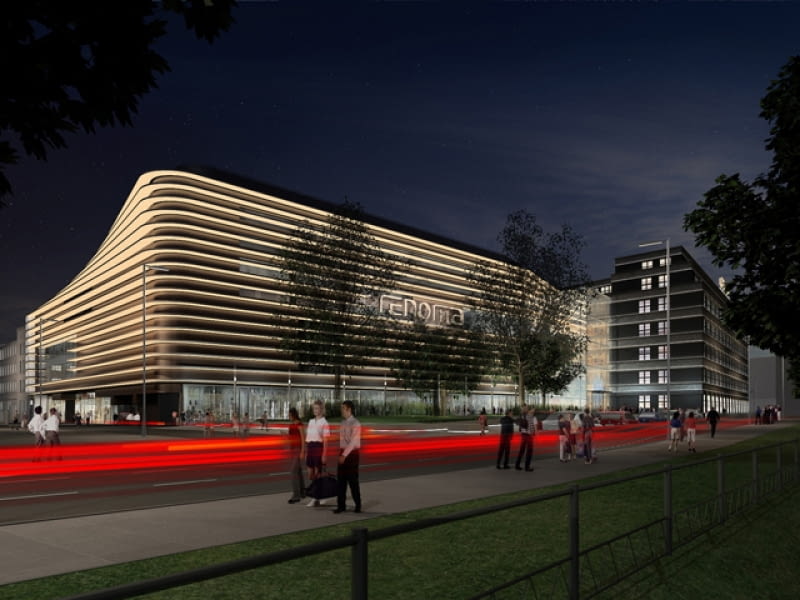 Wizualizacja Domu Towarowego Renoma we Wrocławiu - iluminacja, autor: Maćków Pracownia Projektowa modernizm, maćków pracownia projektowa, polska, wrocław, architektura