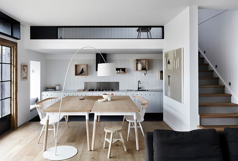 Dom w Melbourne; proj. Whiting Architects prosty dom, jasny dom, minimalistyczny dom, dom w skandynawskim stylu, wnętrze w skandynawskim stylu