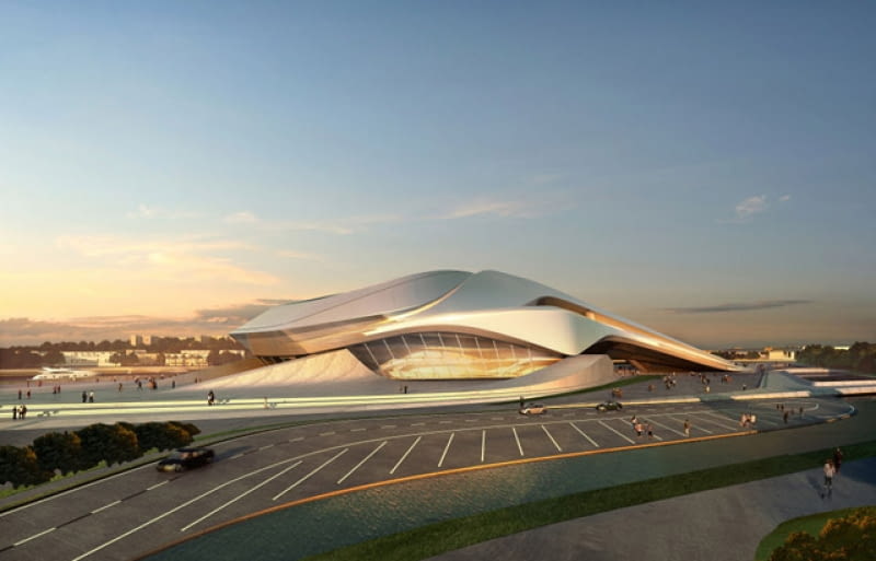 wizualizacje nowego budynku - Grand Theater, kompleksu Bouregreg Valley w Rabat - stolicy Maroka. Zaha Hadid Grand Theatre w stolicy Maroka