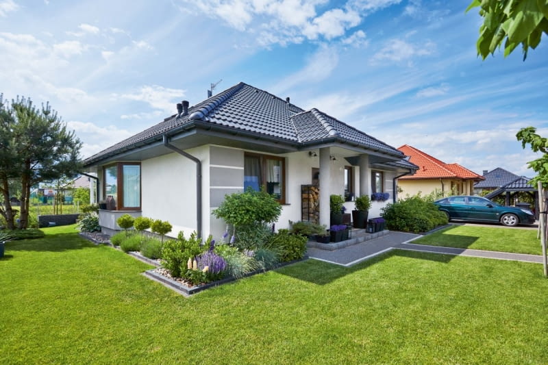 Działka przy domu ma około 600 metrów kwadratowych. Drzewa, wzorem holenderskich ogrodników, Joanna kształtuje przy pomocy specjalnych 'rusztowań'.