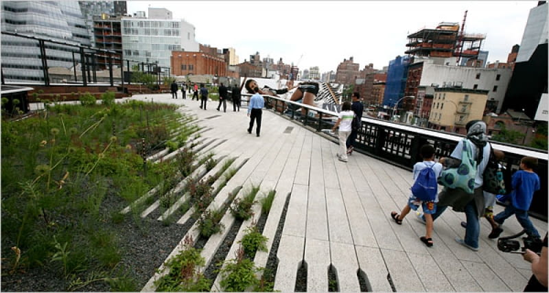 Otwarcie High Line - pierwszej zielonej estakady w Nowym Jorku. nowy jork, high line,