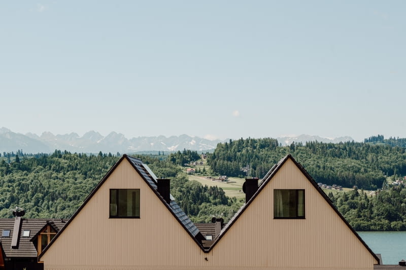 Panoramalake nad Jeziorem Czorsztyńskim. Proj. UCEES