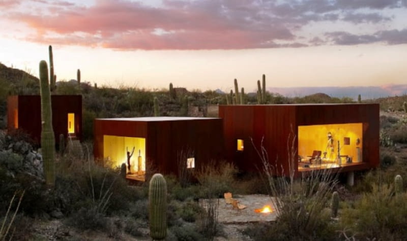 Casa Jax - dom dla współczesnych nomadów na pustyni w Arizonie autorstwa Ricka Joya willa, architektura, minimalizm, beton, usa, budynek, dom jednorodzinny