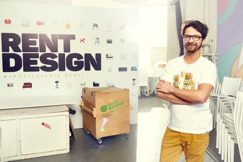 Wojciech Zbroja - prezes Rent Design. Rent Design, wypożyczalnia designu, wypożyczalnia mebli