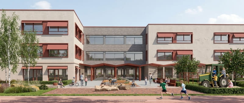 Szkoła podstawowa na warszawskim Ursusie. Proj. WWAA Szkoła podstawowa na warszawskim Ursusie. Proj. WWAA