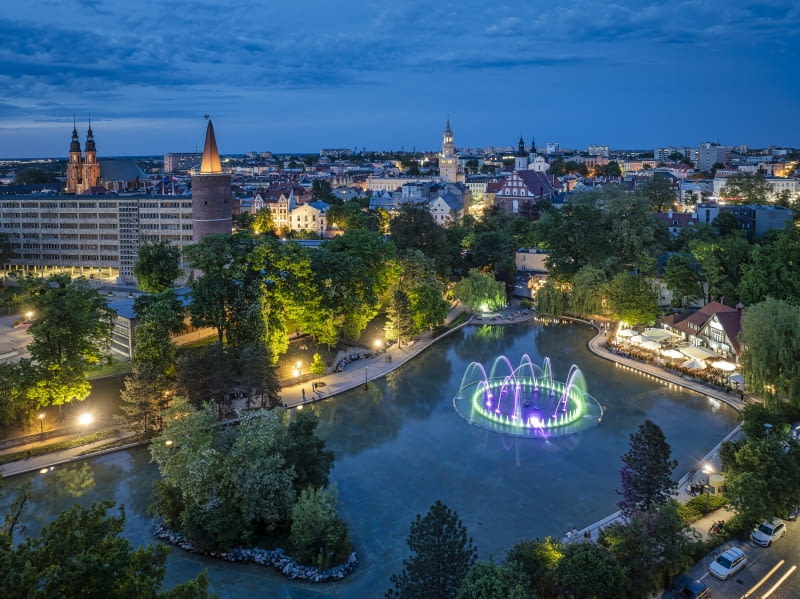 Opole w wieczornej odsłonie Opole w wieczornej odsłonie
