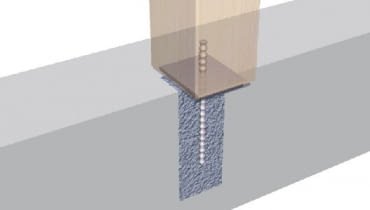 Łączniki ze stali przydadzą się do mocowania elementów drewnianych do fundamentów lub ścian murowanych. Na oparcie belki nie trzeba będzie wtedy robić żadnych wnęk ani szczelin, a drewniane słupy da się oddzielić od betonowych stóp lub cokołów, by nie doszło do ich butwienia. Na zdjęciu wspornik słupa typ A. Element do łączenia słupów drewnianych z betonowymi stopami lub cokołami. stalowe łączniki do drewna, złącza ciesielskie