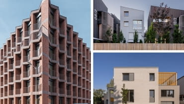 Z lewej: Bernardyńska 4 we Wrocławiu. Z prawej u góry: Murawa 2 w Poznaniu; Z prawej na dole: Dom Szczotkowany w Swarzędzu Z lewej: Bernardyńska 4 we Wrocławiu. Z prawej u góry: Murawa 2 w Poznaniu; Z prawej na dole: Dom Szczotkowany w Swarzędzu