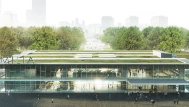 Projekt koncepcyjny pawilonu Emilia po przeniesieniu obiektu na skraj Parku Świętokrzyskiego Projekt koncepcyjny pawilonu Emilia po przeniesieniu obiektu na skraj Parku Świętokrzyskiego