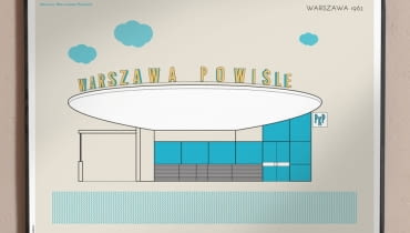 Retro-plakaty z architekturą PRL-u autorstwa łódzkiego studia GRA-FIKA nawiązują stylistyką i techniką wykonania do autentycznych plakatów z tamtego okresu, format: 50x70 cm., cena: 94 zł (www.gra-fika.com) Retro-plakaty z architekturą PRL-u autorstwa studia GRA-FIKA, format: 50x70 cm., cena: 74 zł (www.gra-fika.com)