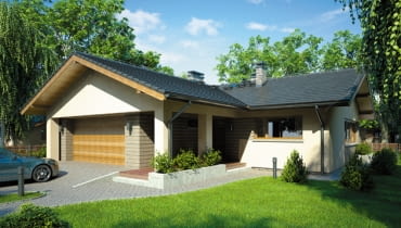 Elewacja frontowa projekt domu, odm jednorodzinny