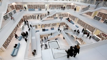 Nowa Biblioteka Miejska, Stuttgart, Niemcy, proj. Eun Young Yi, 2011 Nowa Biblioteka Miejska, Stuttgart, Niemcy, proj. Eun Young Yi, 2011