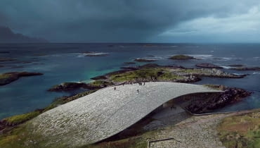 The Whale - obserwatorium wielorybów w Andenes w Norwegii. Proj. Dorte Mandrup The Wales - obserwatorium wielorybów w Andenes w Norwegii. Proj. Dorte Mandrup