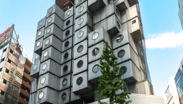 Nakagin Capsule Tower w Tokio. Proj. Kisho Kurokawa Nakagin Capsule Tower w Tokio. Proj. Kisho Kurokawa