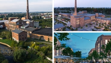 Cukrownia w Pruszczu Gdańskim. Z lewej: obecnie; Z prawej: po rewitalizacji Cukrownia w Pruszczu Gdańskim. Z lewej: obecnie; Z prawej: po rewitalizacji