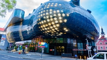 Kunsthaus Graz - Dom Sztuki w Graz.