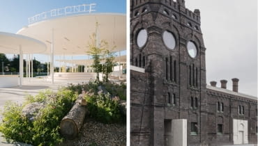 Z lewej: Targ w Błoniu. Proj. Pracownia Architektoniczna Aleksandra Wasilkowska  / z prawej: Galeria Sztuki Współczesnej PLATO w Ostrawie. Proj. KWK Promes Z lewej: Targ w Błoniu. Proj. Pracownia Architektoniczna Aleksandra Wasilkowska  / z prawej: Galeria Sztuki Współczesnej PLATO w Ostrawie. Proj. KWK Promes