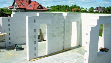 Ściany z betonu komórkowego budowa domu,ściany zewnętrzne