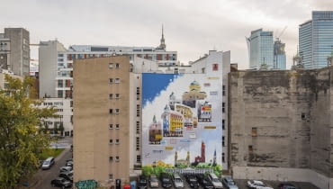 Mural Tytusa Brzozowskiego przy Próżnej 12 w Warszawie. Mural Tytusa Brzozowskiego przy Próżnej 12 w Warszawie.