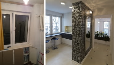 Kuchnia przed metamorfozą i po. Kuchnia przed metamorfozą i po. aranżacja kuchni, wystrój kuchni, meble kuchenne