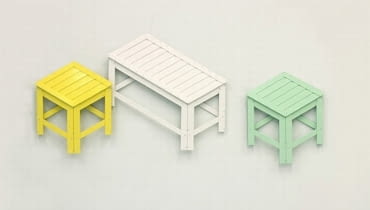 Meble z kolekcji De-Dimension 2D to 3D, Jongha Choi Meble z kolekcji De-Dimension 2D to 3D, Jongha Choi