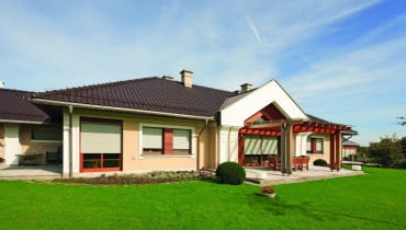 rolety zewnętrzne, dom jednorodzinny