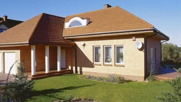 DOM JEDNORODZINNY ELEWACJE CEGLA