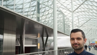 Michał Mazur na targach w Mediolanie w 2016 roku Michał Mazur na targach w Mediolanie w 2016 roku