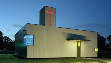 Kaplica św. Mikołaja w Springdale (Arkansas, USA), 2010. Projekt- Marlon Blackwell