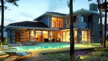 Elewacja ogrodowa, dom na dzisiejsze czasy Elewacja ogrodowa, dom na dzisiejsze czasy