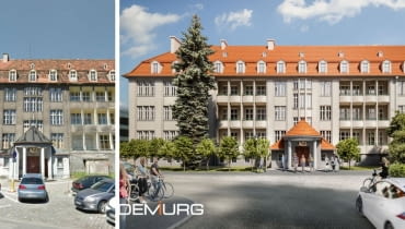 Szpital we Wrocławiu - przed/po Szpital we Wrocławiu - przed/po