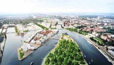 Zwycięski projekt w konkursie urbanistyczno-architektonicznym 'Łasztownia. Nowe serce miasta'