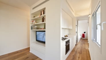 Oryginalne mieszkanie - 40 m kw. Salon z kuchnią. ciekawe mieszkanie, oryginalne mieszkanie, jak urządzić mieszkanie, zdjęcia mieszkań