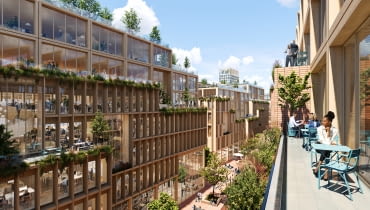 Wood City w Sztokholmie. Proj. Henning Larsen i White Arkitekter Wood City w Sztokholmie. Proj. Henning Larsen i White Arkitekter
