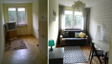 Pokój przed i po metamorfoza wnętrza