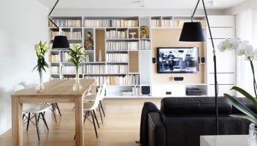 Mieszkanie na Służewie; proj. 81.WAW.PL Mieszkanie na Służewie; nowoczesne mieszkanie, nowoczesne wnętrza