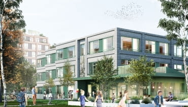 Planowana nowa publiczna szkoła przy ul. Radzymińskiej w Warszawie. Proj. WWAA