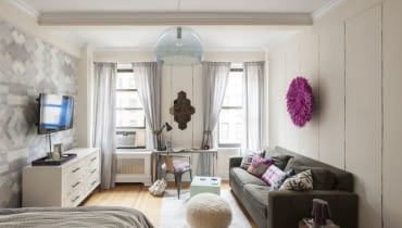 Małe mieszkanie w Nowym Jorku. małe mieszkanie, aranżacje, kawalerka, jak urządzić małe mieszkanie, pomysły na małe mieszkanie