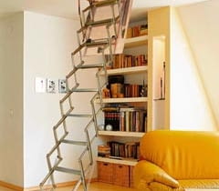 PAHER, schody harmonijkowe, drabinka stalowa. Cena: od 560 zł. MATERIALY PRODUCENTOW