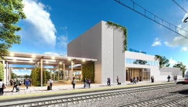 Dworzec kolejowy w Chełmie - widok od strony torów Dworzec kolejowy w Chełmie - widok od strony torów