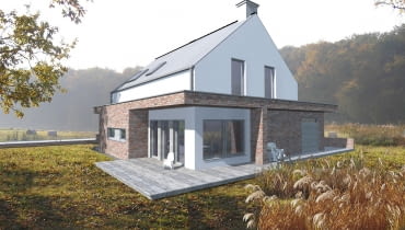 Widok od strony ogrodu projekt